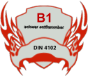 schwer entflammbar B1 DIN 4102